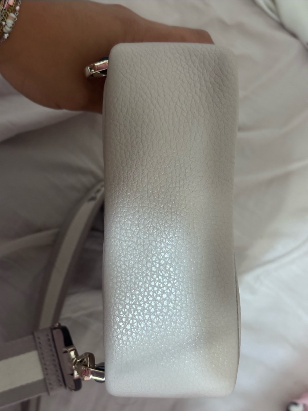 Kate Spade Taupe Pebbled Leather Mini Sling Crossbody Bag - Picture 4 of 4